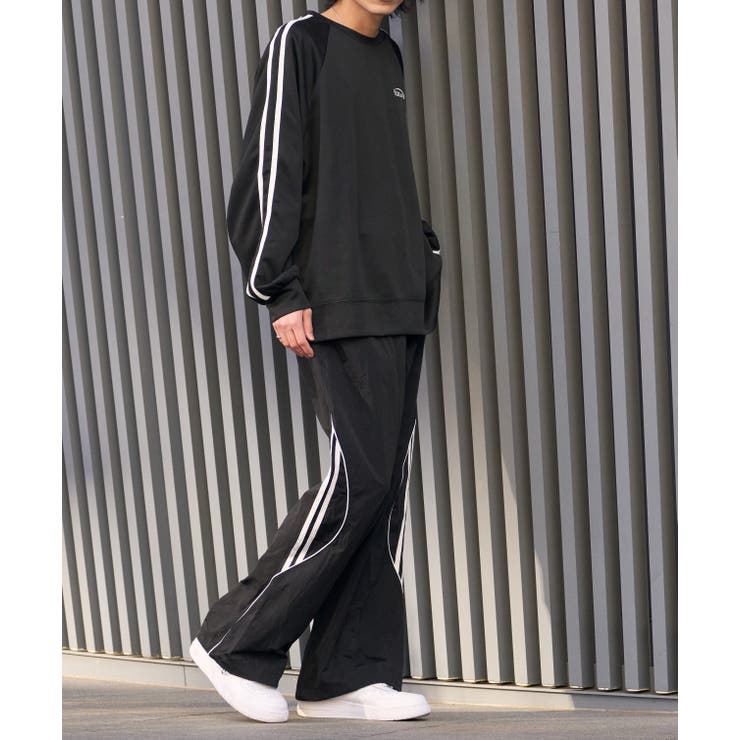 サイドライン カーブ ナイロン風  テックパンツ[品番：ORGW0008630]｜Ada.（エイダ）のレディースファッション通販｜SHOPLIST（ショップリスト）