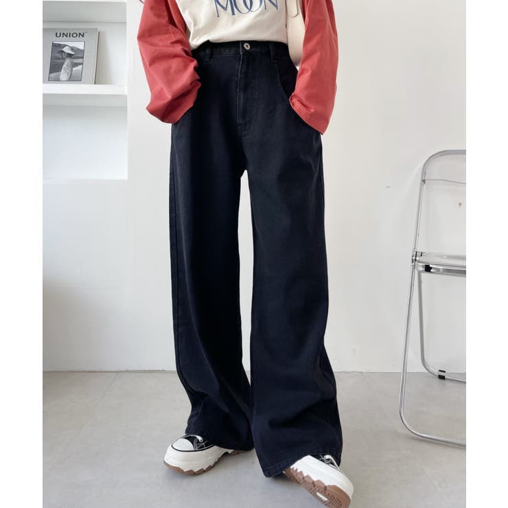 ディープ ポケット デザイン ストレート デニム[品番：ORGW0008635