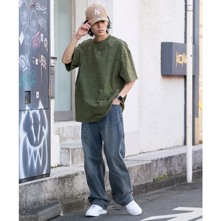 ヴィンテージ風 シンプル 半袖Tシャツ[品番：ORGW0008705