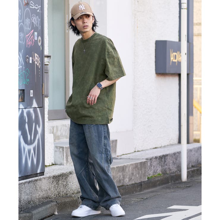 ヴィンテージ風 シンプル 半袖Tシャツ[品番：ORGW0008705