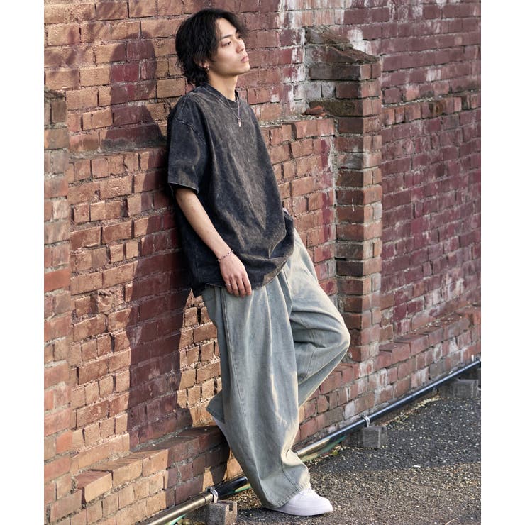 ヴィンテージ風 シンプル 半袖Tシャツ[品番：ORGW0008705