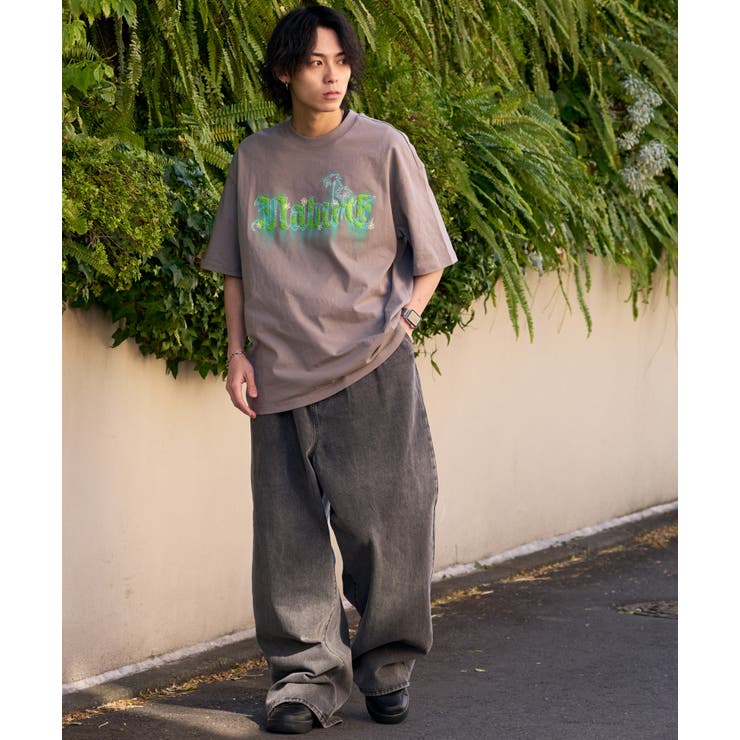 サガラ刺繍 モフモフ ネイチャープリント 半袖Ｔシャツ | Good Riddance | 詳細画像13 