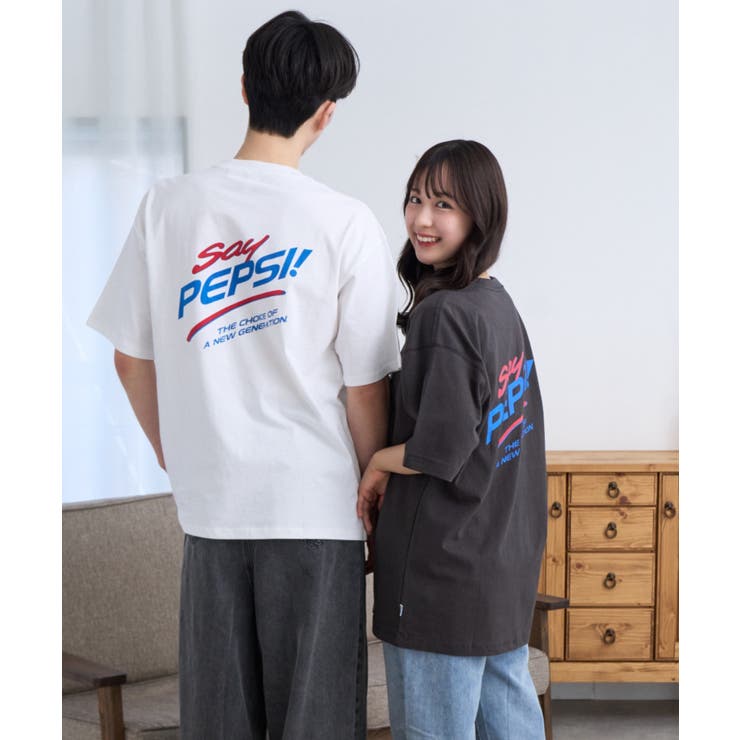 【DISCUS×PEPSI】バックプリント ルーズ 半袖T | Ada. | 詳細画像1 