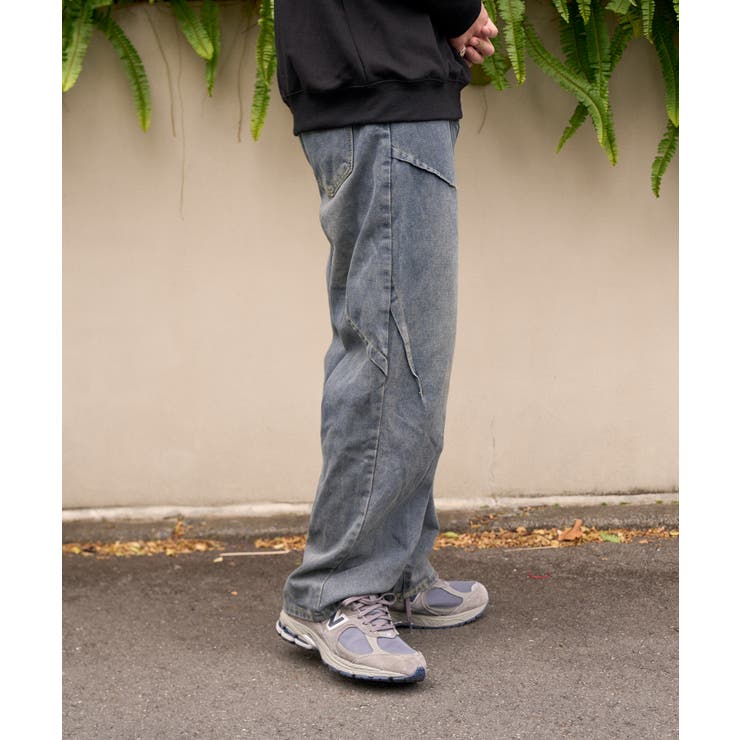 カットアクセント ヴィンテージ風 デニムパンツ | Good Riddance | 詳細画像3 