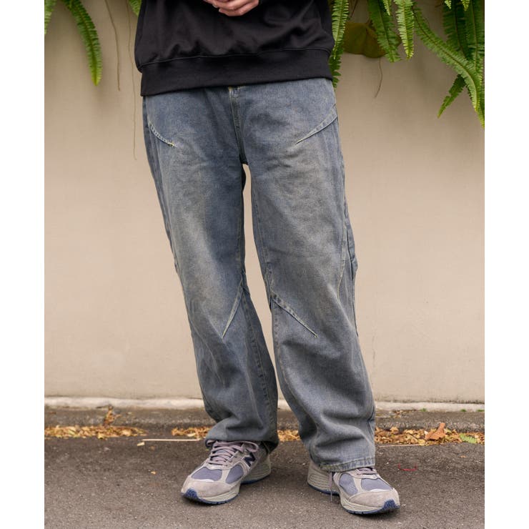 カットアクセント ヴィンテージ風 デニムパンツ | Good Riddance | 詳細画像4 