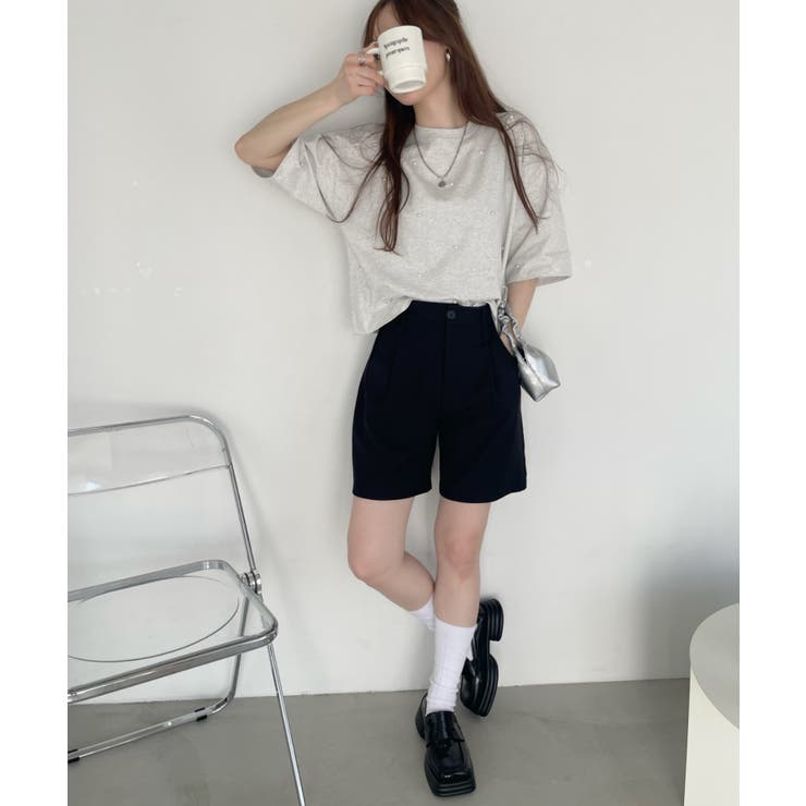 パール付き 半袖 Tシャツ | Ada. | 詳細画像11 