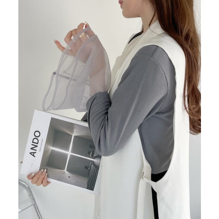 チュール ティアード フリル レイヤード カットソー | Ada. | 詳細画像15 