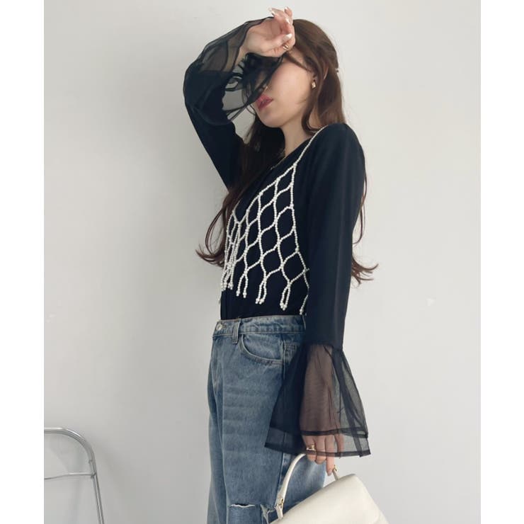 チュール ティアード フリル レイヤード カットソー | Ada. | 詳細画像18 