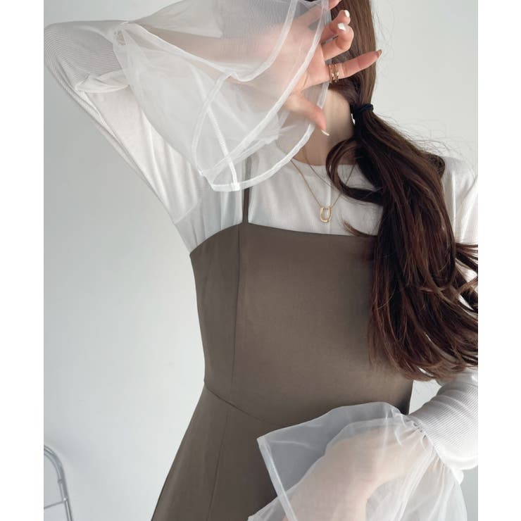 チュール ティアード フリル レイヤード カットソー | Ada. | 詳細画像2 