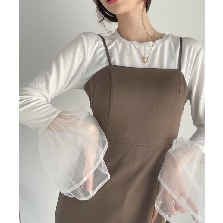 チュール ティアード フリル レイヤード カットソー | Ada. | 詳細画像3 