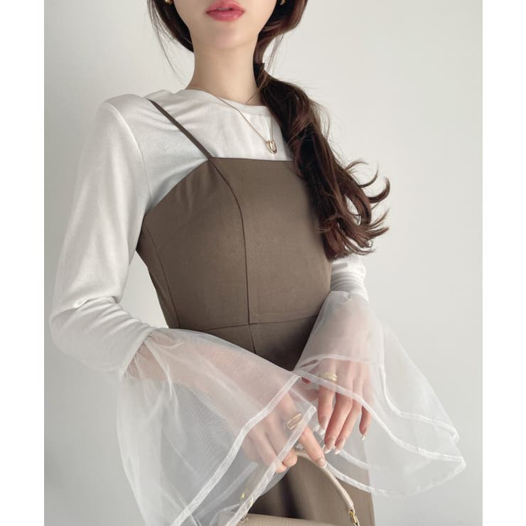 チュール ティアード フリル レイヤード カットソー | Ada. | 詳細画像4 