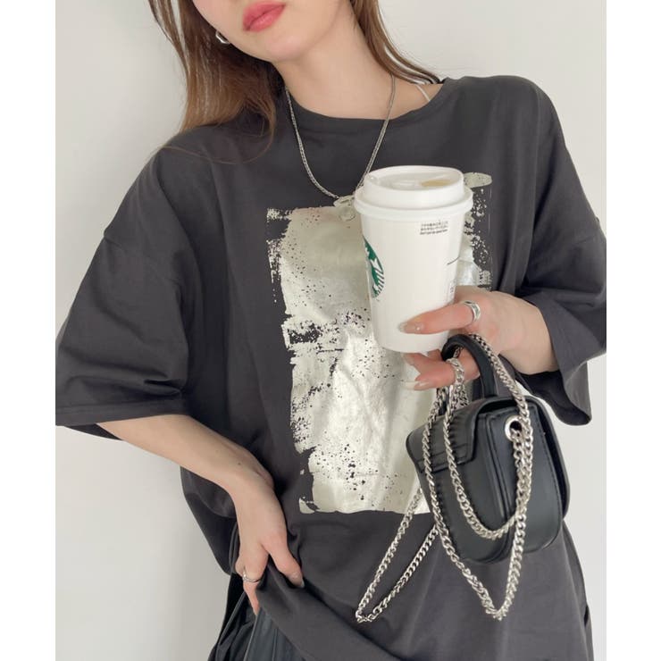 箔プリント ビッグTシャツ | Ada. | 詳細画像11 