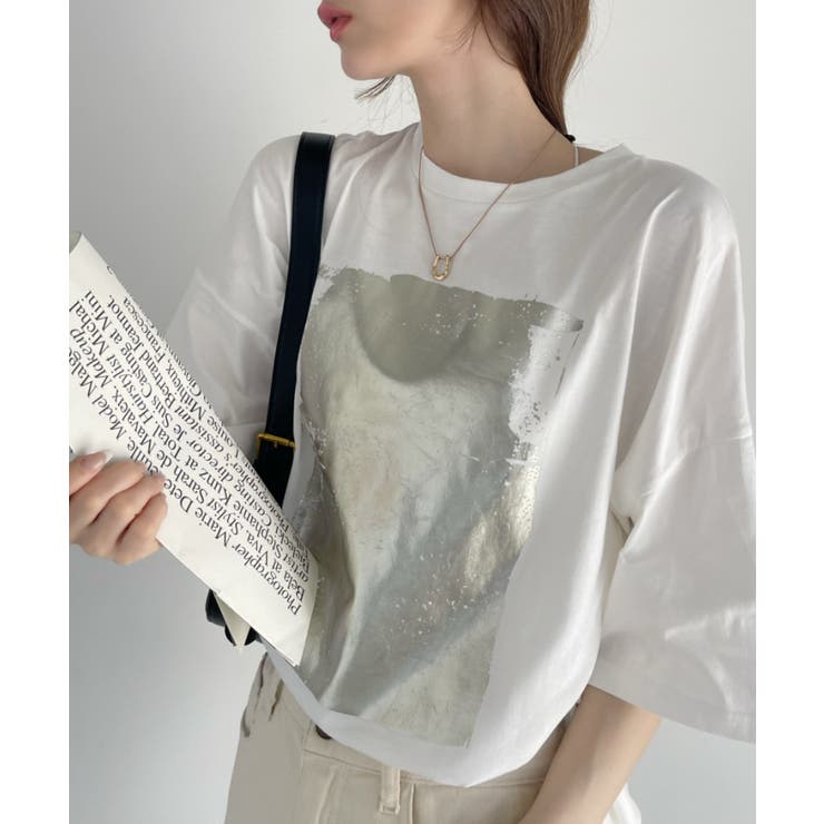 箔プリント ビッグTシャツ | Ada. | 詳細画像2 