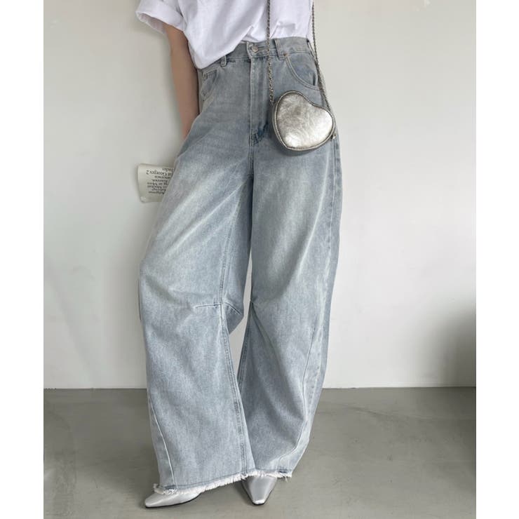 裾フリンジデニムカーゴパンツ[品番：ORGW0008734]｜Ada