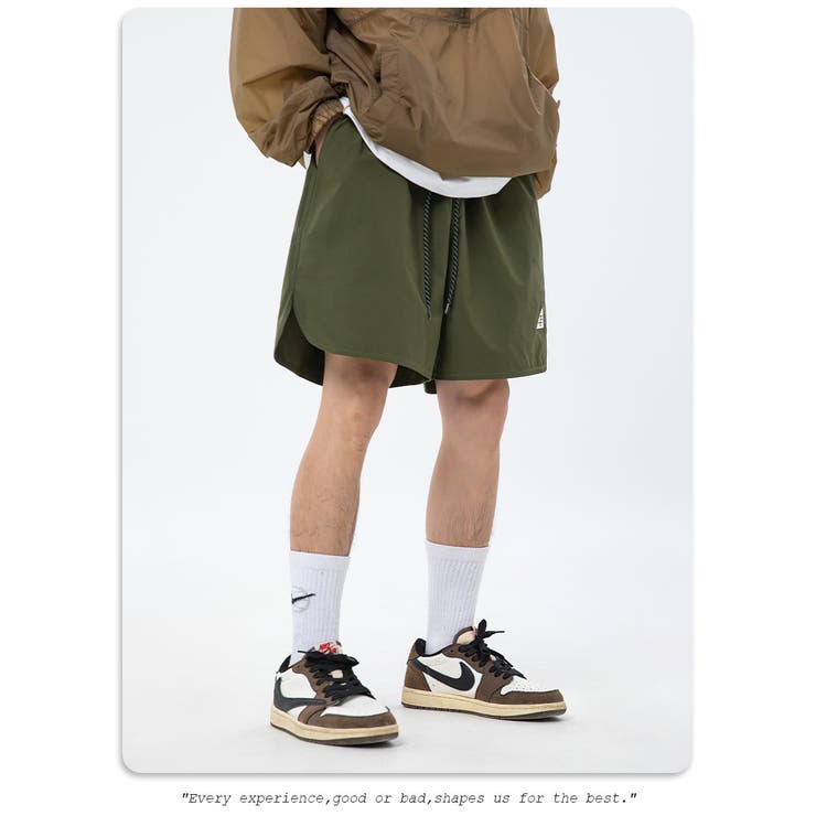 ナイロンライク ワンポイントロゴ ハーフパンツ[品番