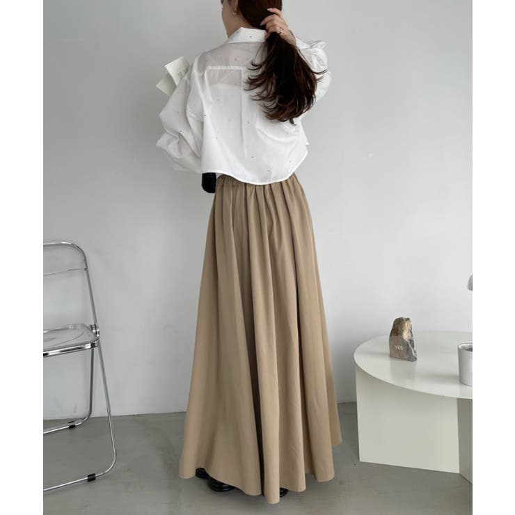 【Eclat one】ビジュー デザイン ボリュームスリーブ シャツ | Eclat one | 詳細画像7 