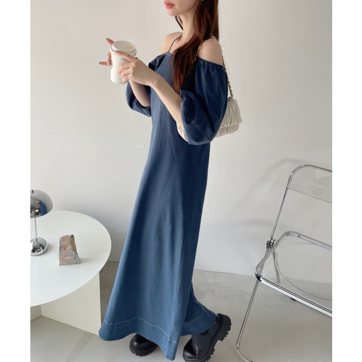 ストラップ ショルダー オフショル ワンピース Aライン 2色 A オフショルダーストラップジャケットミニワンピース – Darich