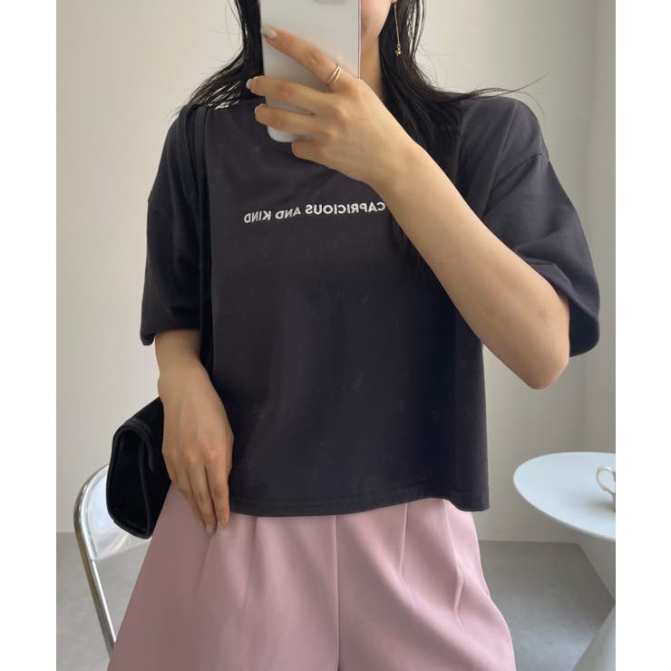 【信頼】 サガラ刺繍 クロップド フラワー Tシャツ[品番：ORGW0008925 トップス