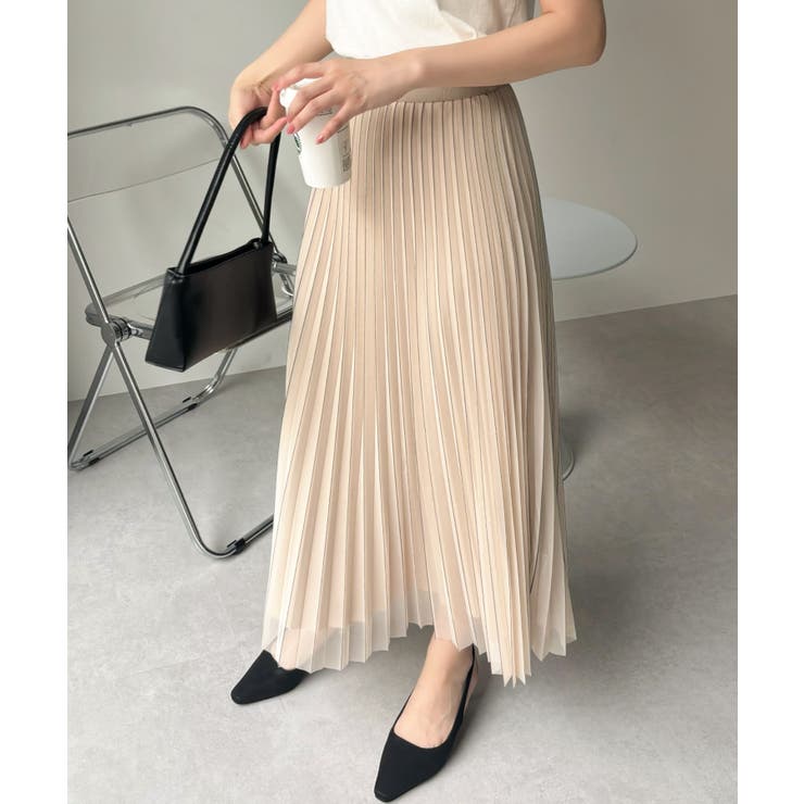 【Eclat one】ストライプ シアー プリーツスカート | Eclat one | 詳細画像15 