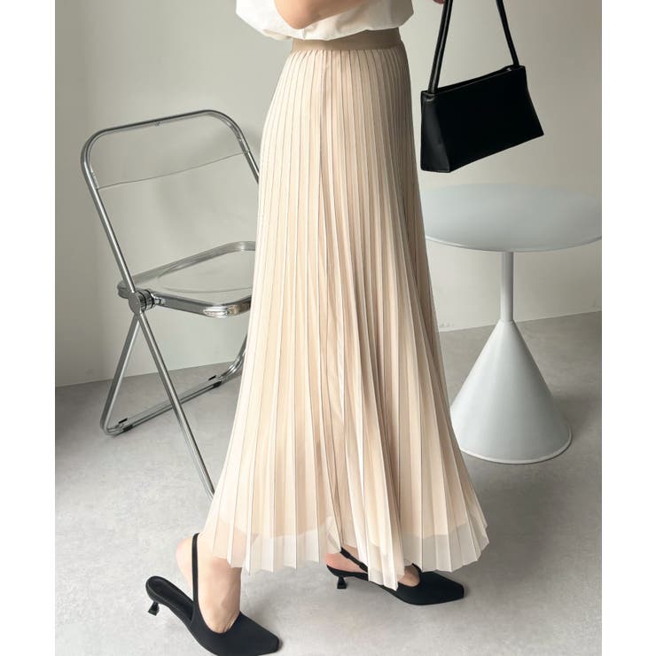 【Eclat one】ストライプ シアー プリーツスカート | Eclat one | 詳細画像17 