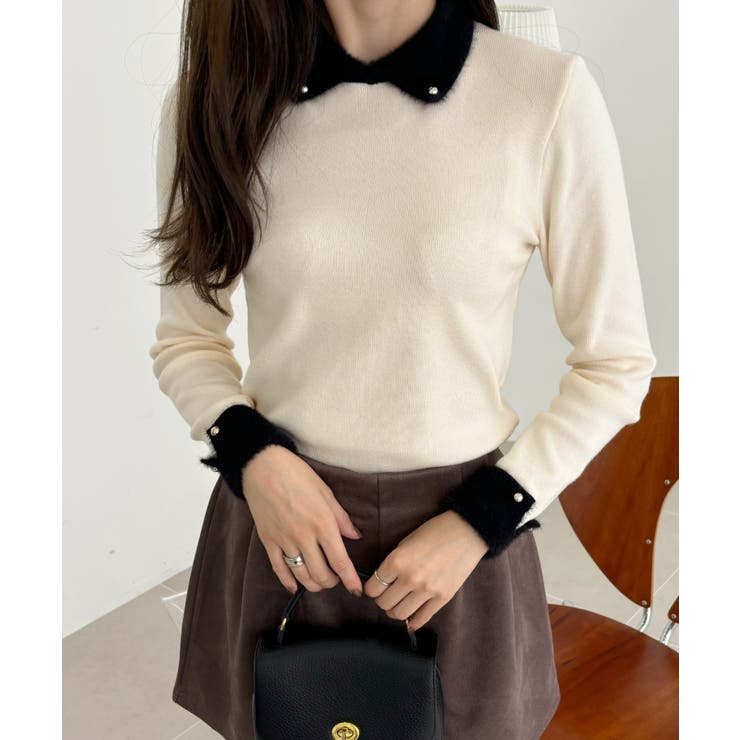 配色カフスタートルニット Vin｜配色カフスタートルニット | Rakuten Fashion(楽天
