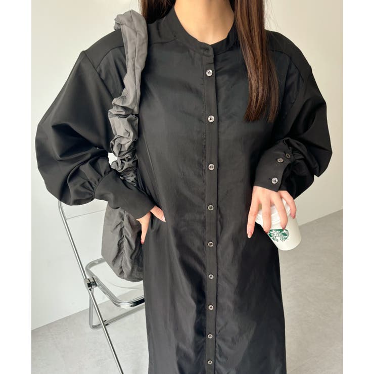 新品】ノーブル シアーオーガンジーシャツワンピースの通販 by m