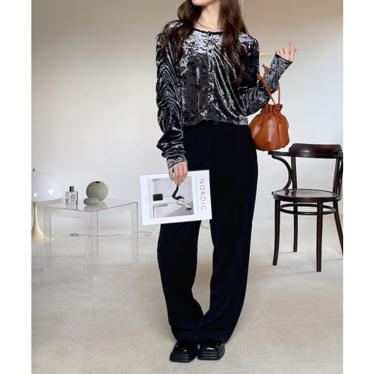 AMERI 2way ベロアトップス 美品 レディース