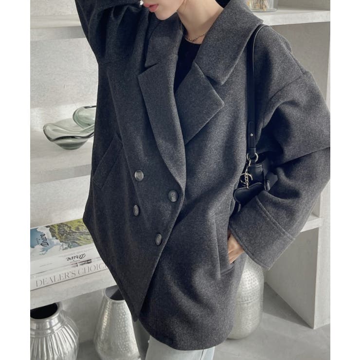 ミドル丈 ドロップ ダブルブレス チェスターコート[品番：ORGW0009035