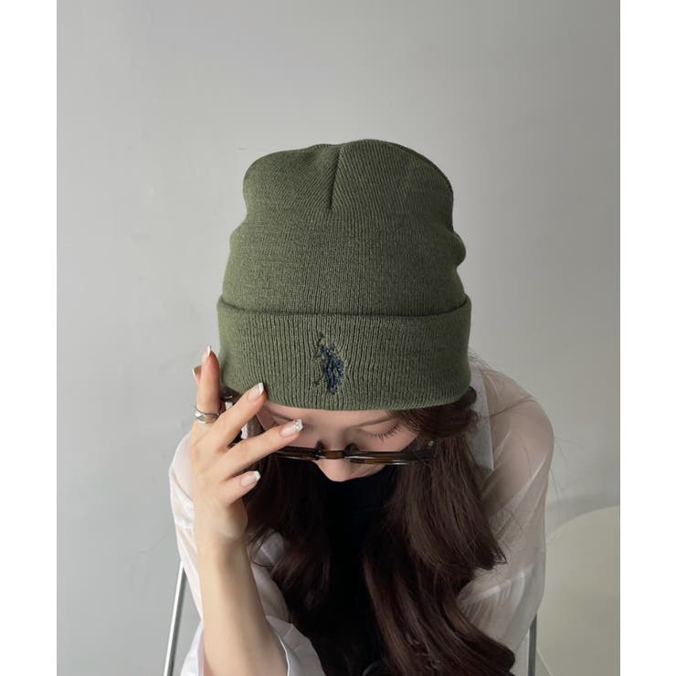 U.S. POLO ASSN. アクリル ニット キャップ ニット帽 ビーニー