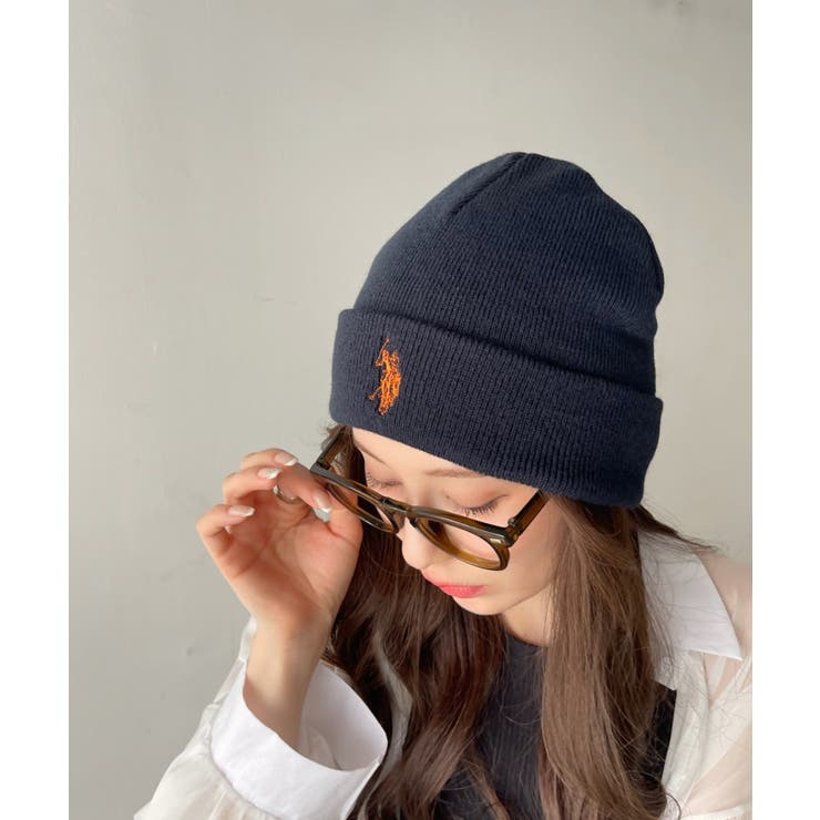 U.S. POLO ASSN. アクリル ニット キャップ ニット帽 ビーニー