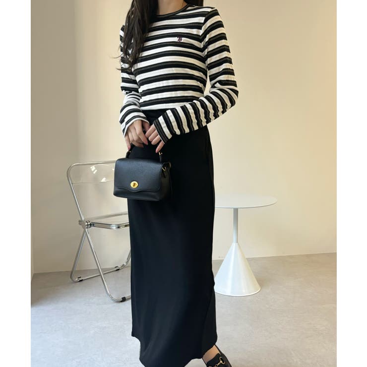 U.S. POLO ASSN. ラメ リブ ボーダー クルーネック Tシャツ | Ada. | 詳細画像26 