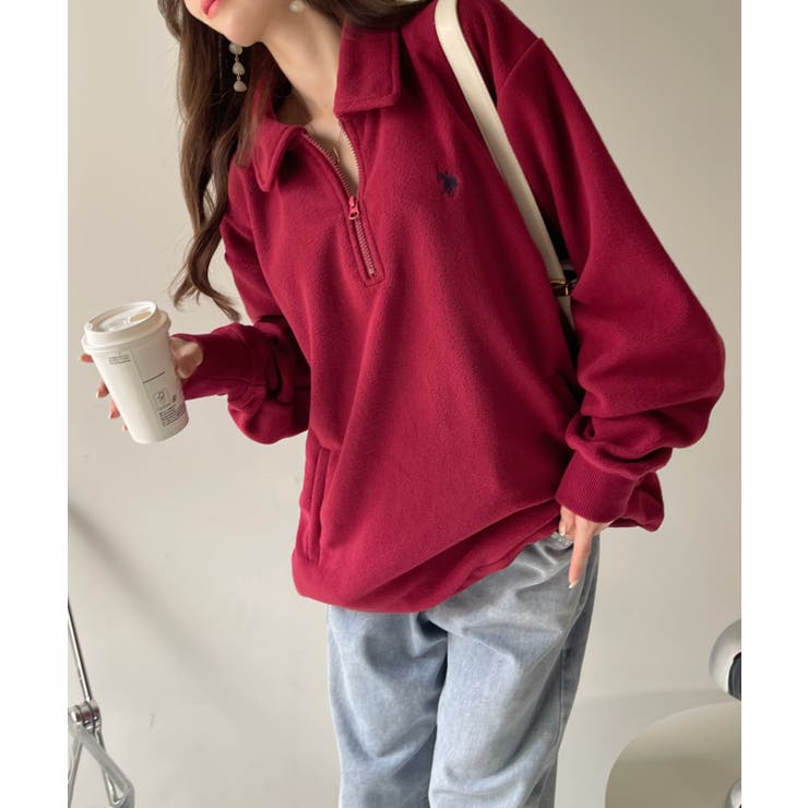 U.S. POLO ASSN. フリース素材 ハーフジップ アノラック[品番 U.S. POLO ASSN. フリース素材 ハーフジップ アノラック[品番