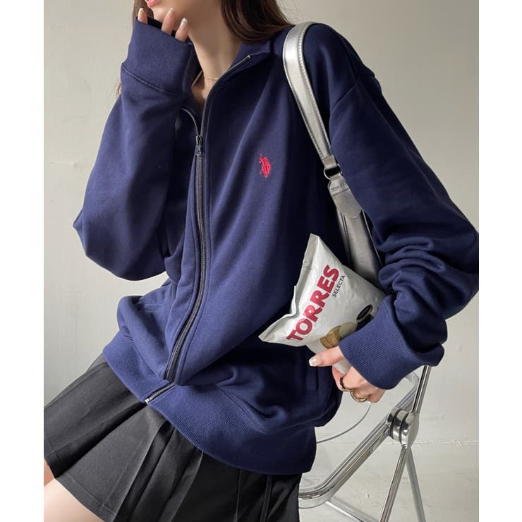 U.S. POLO ASSN. スタンドカラー スウェットジャケット[品番 U.S. POLO ASSN. スタンドカラー スウェットジャケット[品番