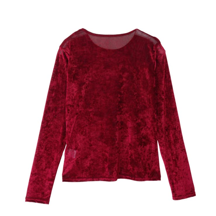 シアー ベロア クルーネック ロングスリーブ トップス | Ada. | 詳細画像41 