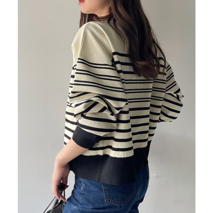 Eclat one】アソート 金ボタン ニットカーディガン[品番：ORGW0009040