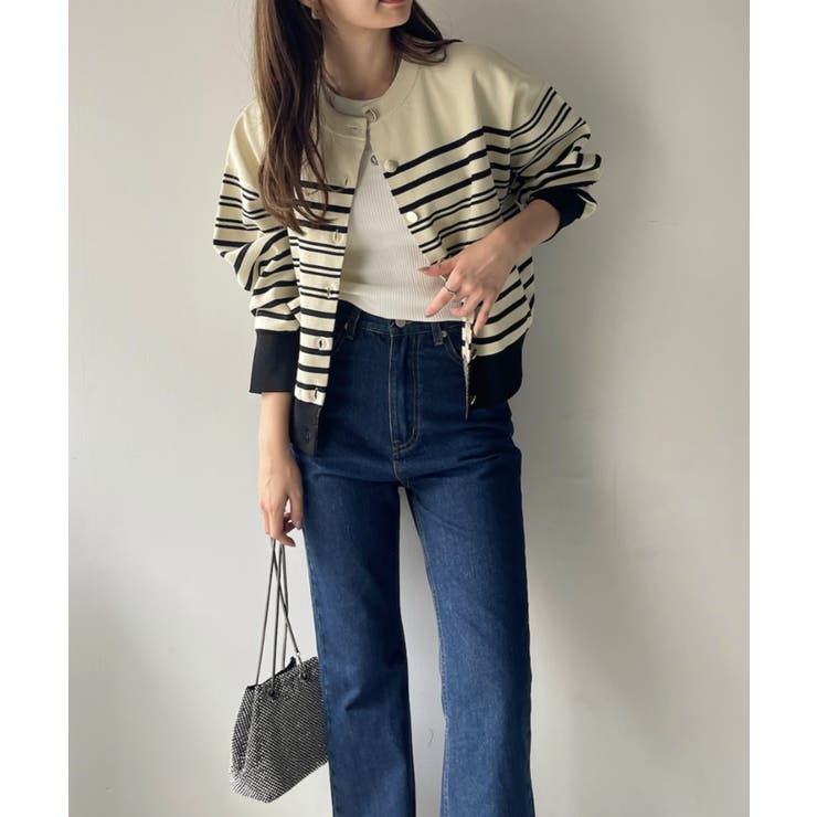 Eclat one】アソート 金ボタン ニットカーディガン[品番：ORGW0009040