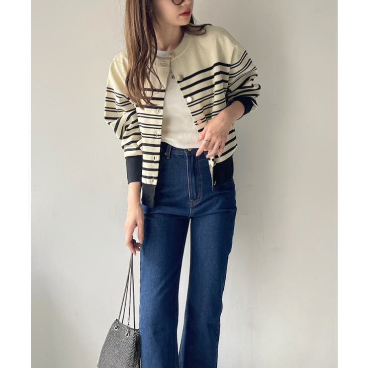 Eclat one】アソート 金ボタン ニットカーディガン[品番：ORGW0009040