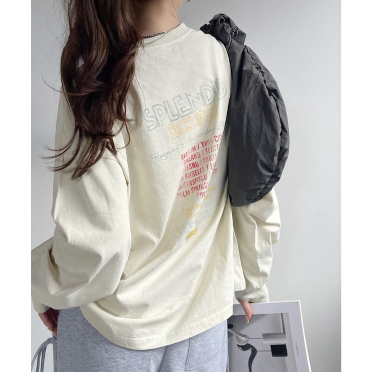 フェスデザイン ヴィンテージライク 長袖 Tシャツ | Ada. | 詳細画像8 