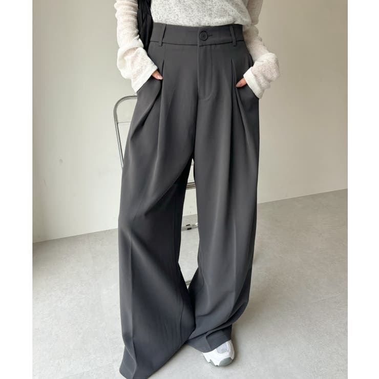 ワイドパンツ メンズ スラックス ツータックスラックス 2タック