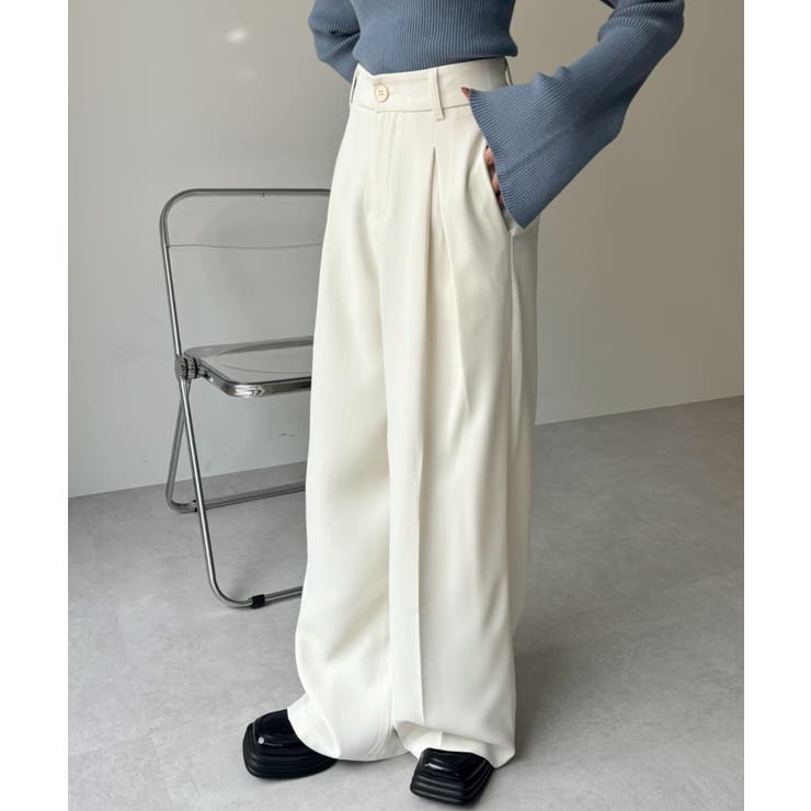 classicalelf スラックス パンツ 美シルエット。マニッシュな