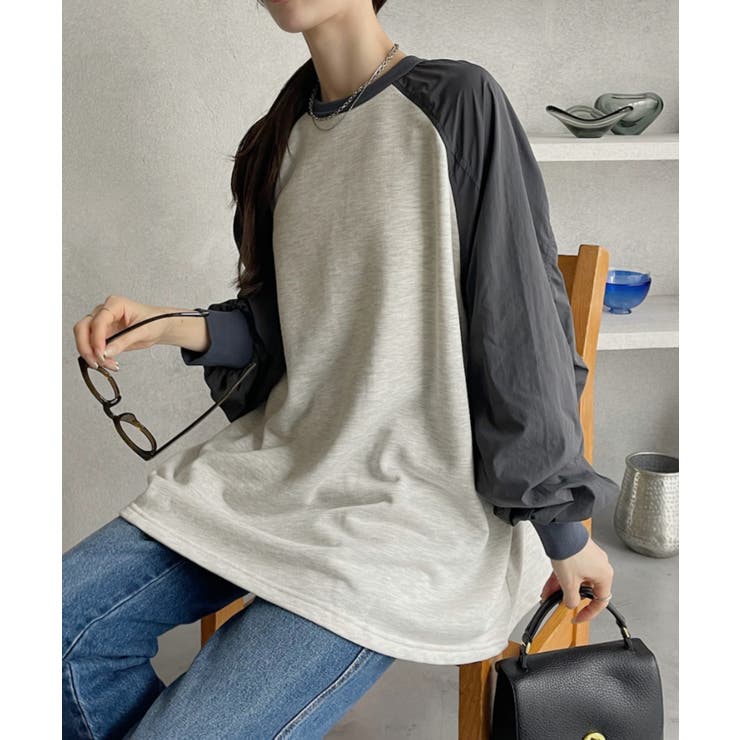 【Eclat one】ナイロン 裏毛ドッキング 2WAY デザインスウェット | Eclat one | 詳細画像11 