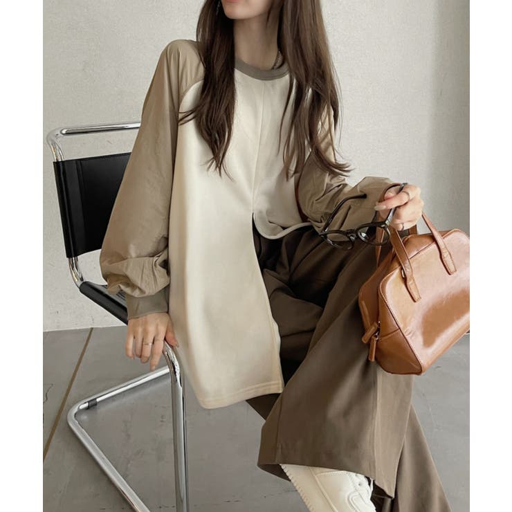 【Eclat one】ナイロン 裏毛ドッキング 2WAY デザインスウェット | Eclat one | 詳細画像13 