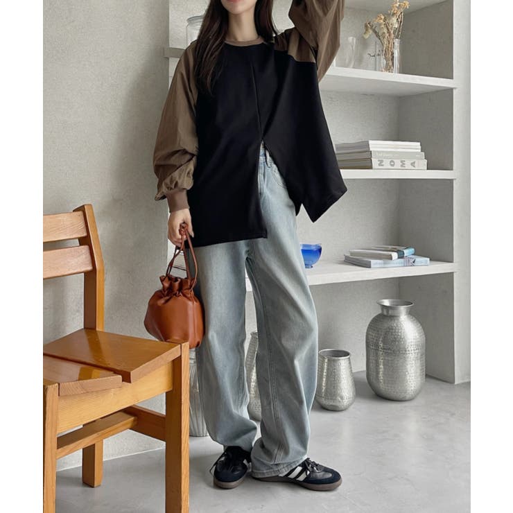 【Eclat one】ナイロン 裏毛ドッキング 2WAY デザインスウェット | Eclat one | 詳細画像16 