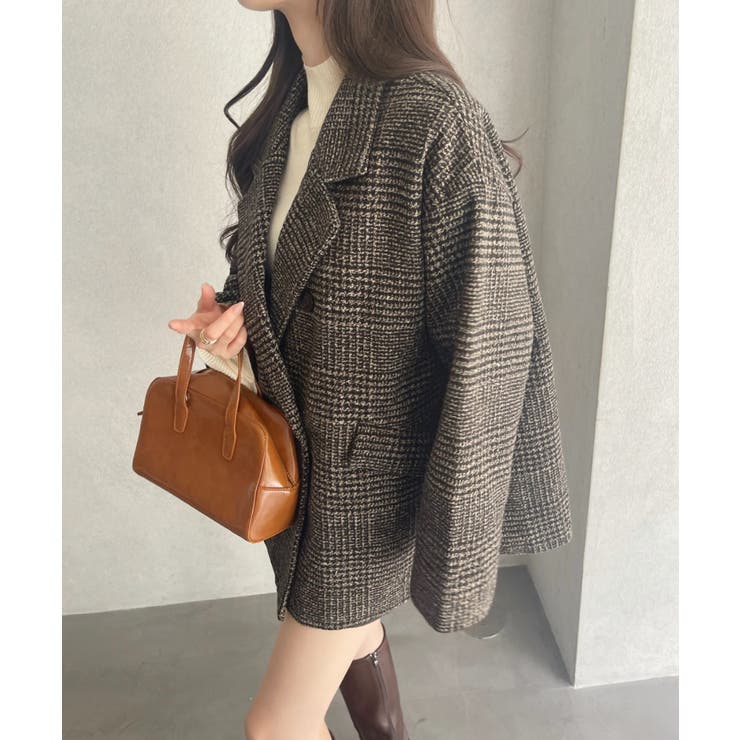 新品14.2万円 BRAIN DALESダブルチェスターコート グレンチェック 新品14.2万円 BRAIN DALESダブルチェスターコート グレンチェック