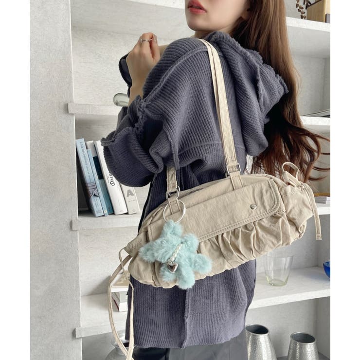 グランジ風 オーバーサイズ フーディー ニット | Ada. | 詳細画像15 