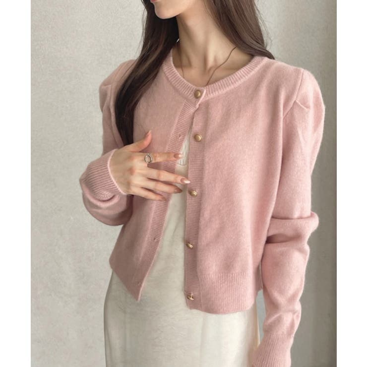 HeRIN.CYE - ショートカーディガン - Short cardigan- PINK