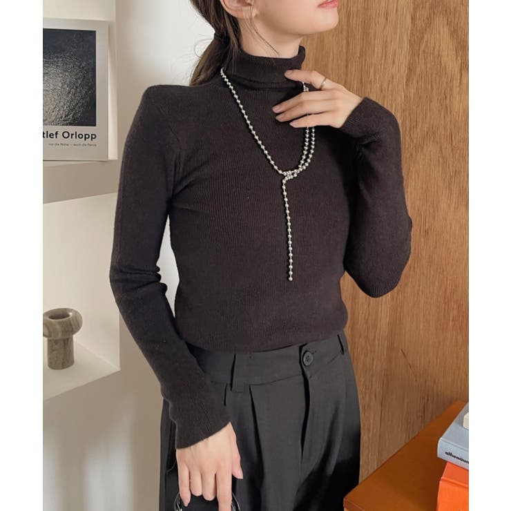 ハイネック ベーシック コンパクト ニット | Ada. | 詳細画像2 