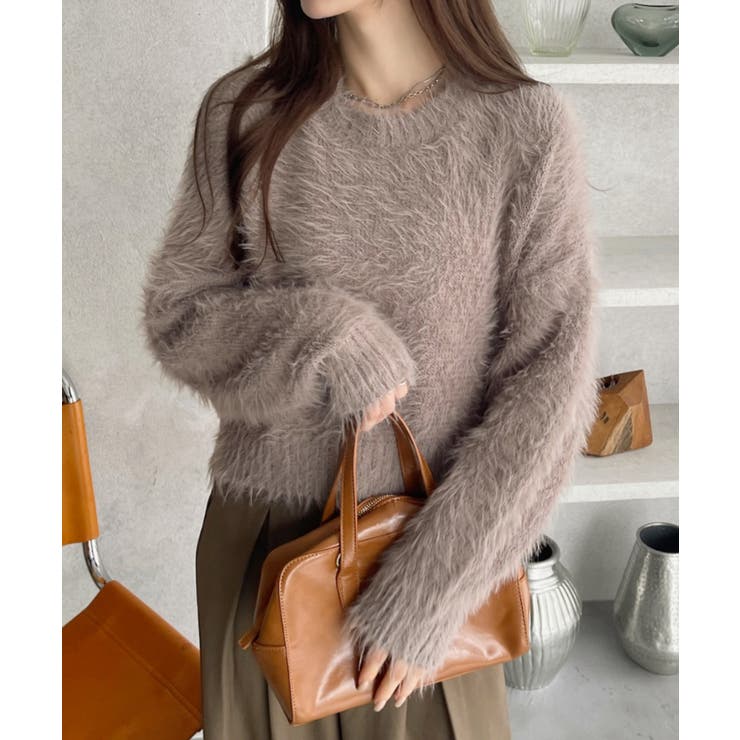 定価3.9万 SLOANE アローズ別注５G シャギーショートニット SLOANE（スローン）の「【別注】＜SLOANE＞5G シャギー ショート