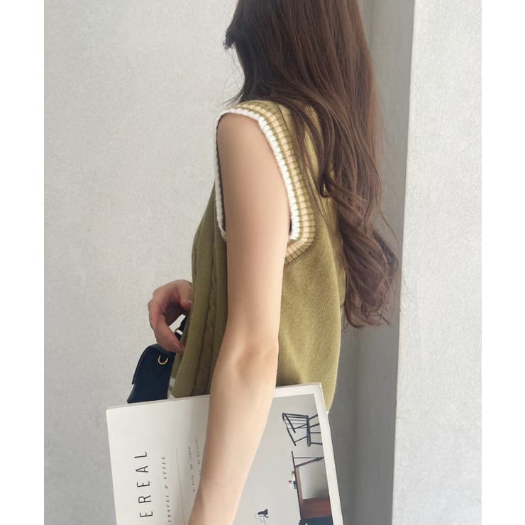 ケーブル編み チルデンニットベスト | Ada. | 詳細画像28 