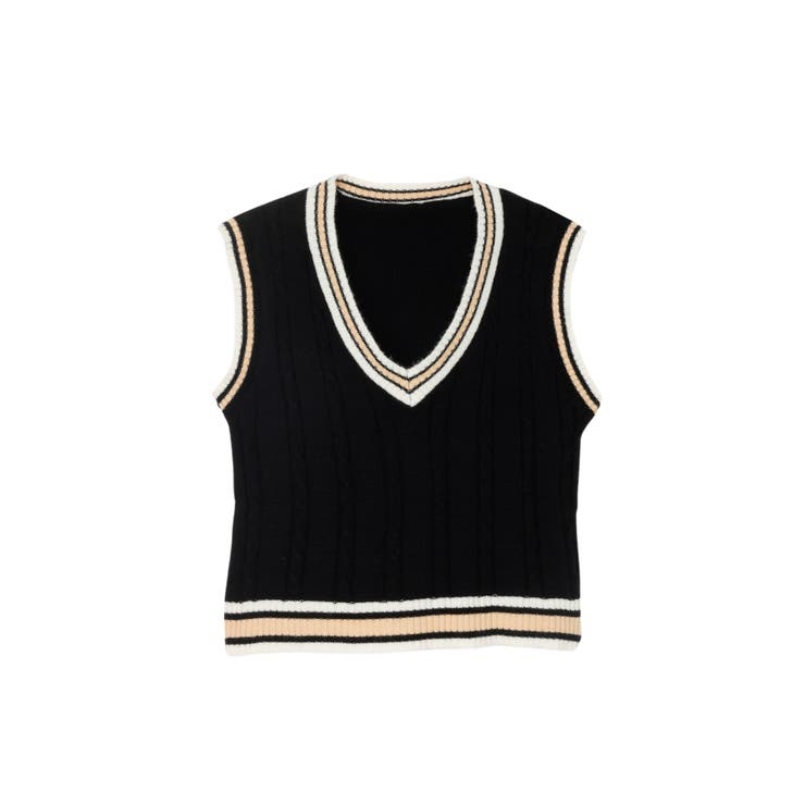 ケーブル編み チルデンニットベスト | Ada. | 詳細画像31 